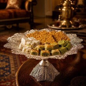 شیرینی خوری ملیله کاری نقره لب دالبر 33