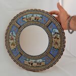 آینه خاتم کاری طرح چوگان گرد - Image 8