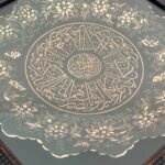 بشقاب مسی الماس تراش مدل خط ثلث به همراه قاب pvc - Image 6