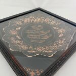 بشقاب مسی الماس تراش طرح چهارقل با قاب pvc - Image 5