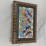 جعبه خاتم کاری 14در22 گل و مرغ - Image 5