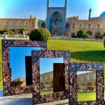 آینه مسی مدل الماس تراش طرح گل وبلبل - Image 3